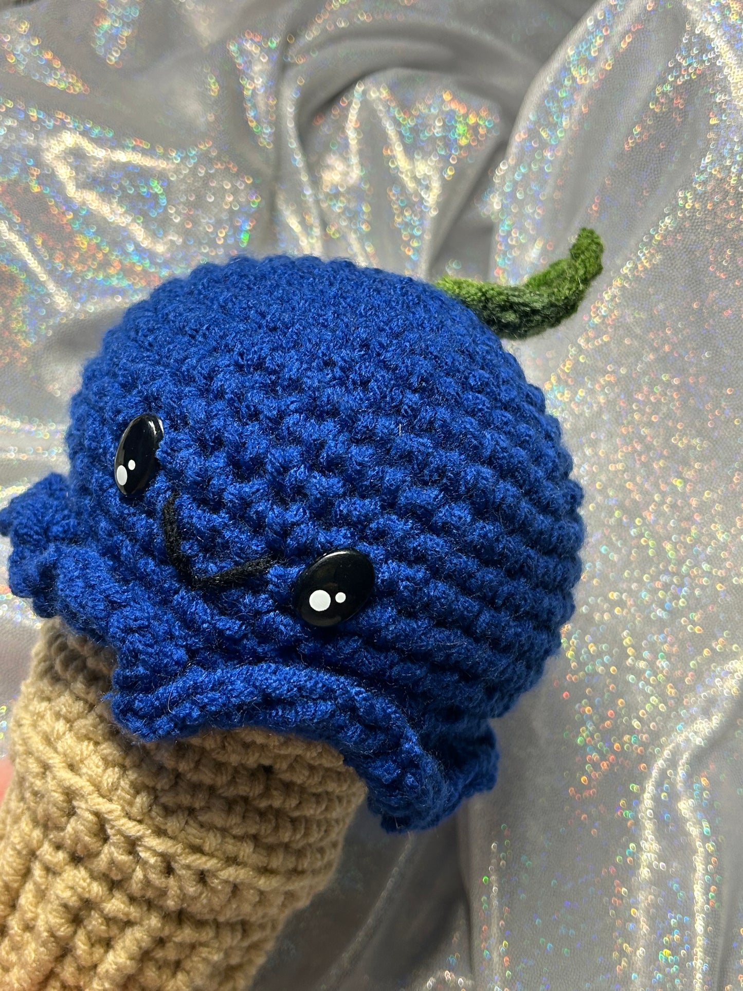 Blueberry Ice Cream Cone