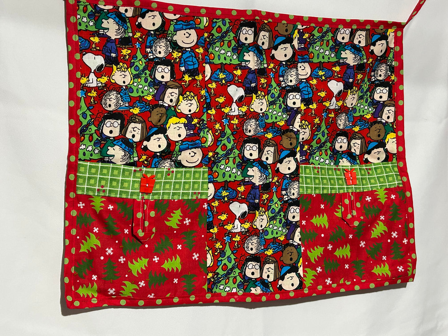 Festive Peanuts Christmas Half Apron