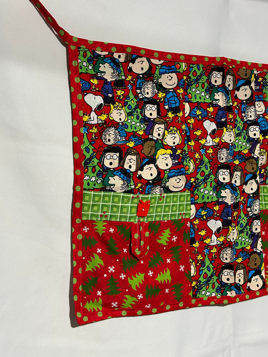 Festive Peanuts Christmas Half Apron
