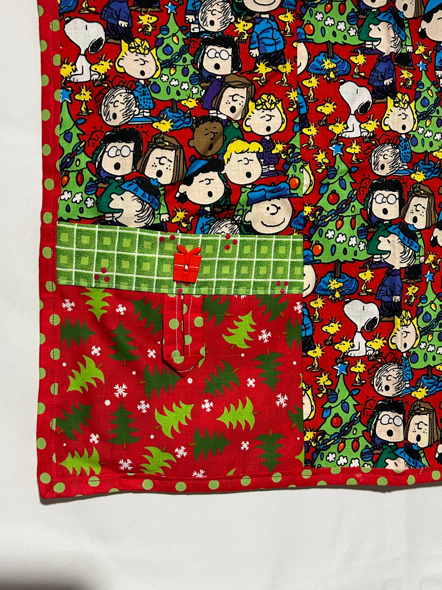 Festive Peanuts Christmas Half Apron