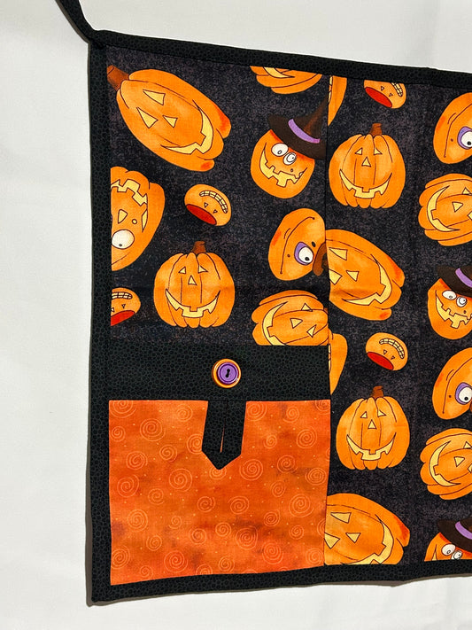 Silly Pumpkins-Halloween Theme Half Apron
