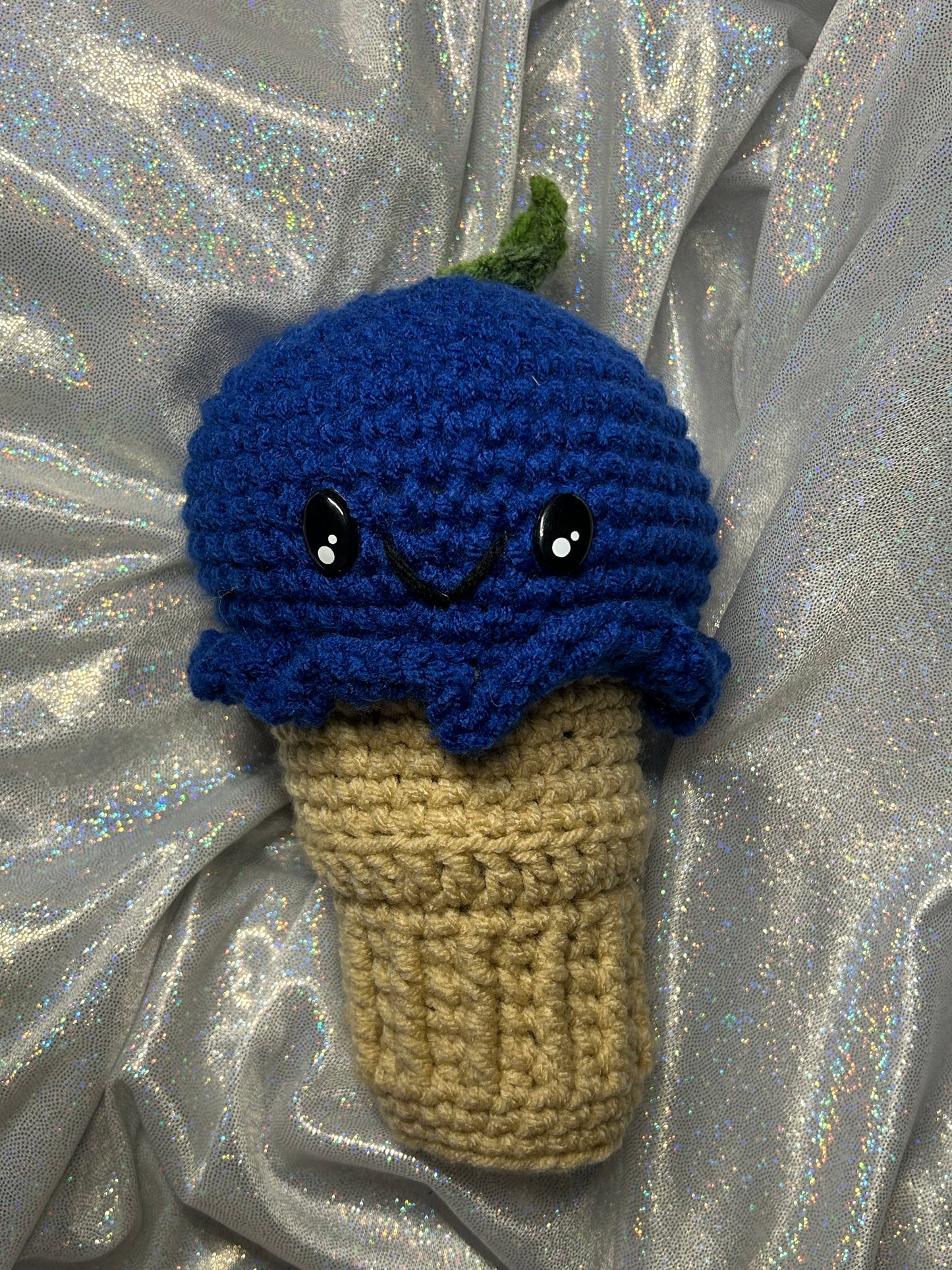 Blueberry Ice Cream Cone