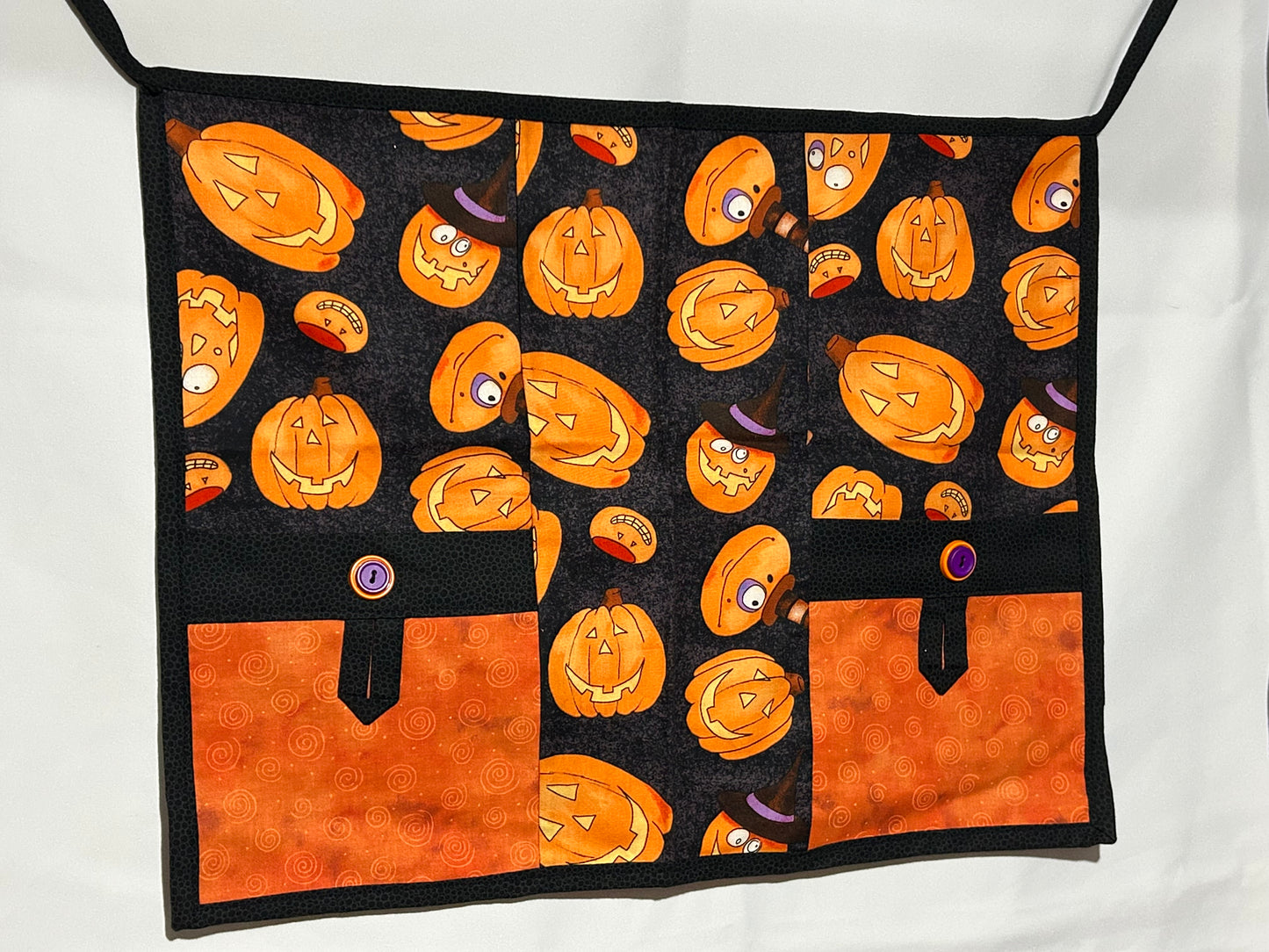 Silly Pumpkins-Halloween Theme Half Apron