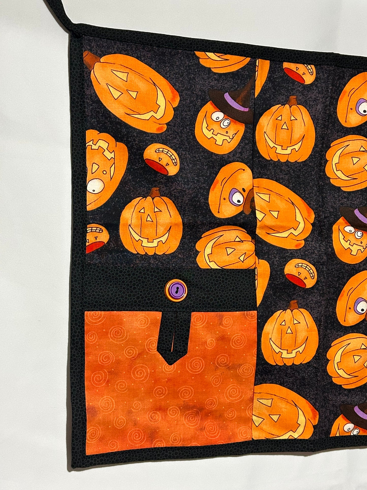 Silly Pumpkins-Halloween Theme Half Apron