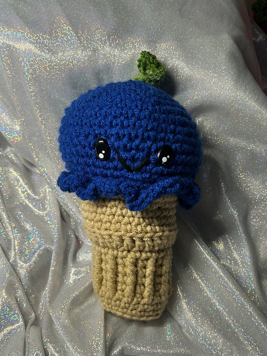 Blueberry Ice Cream Cone